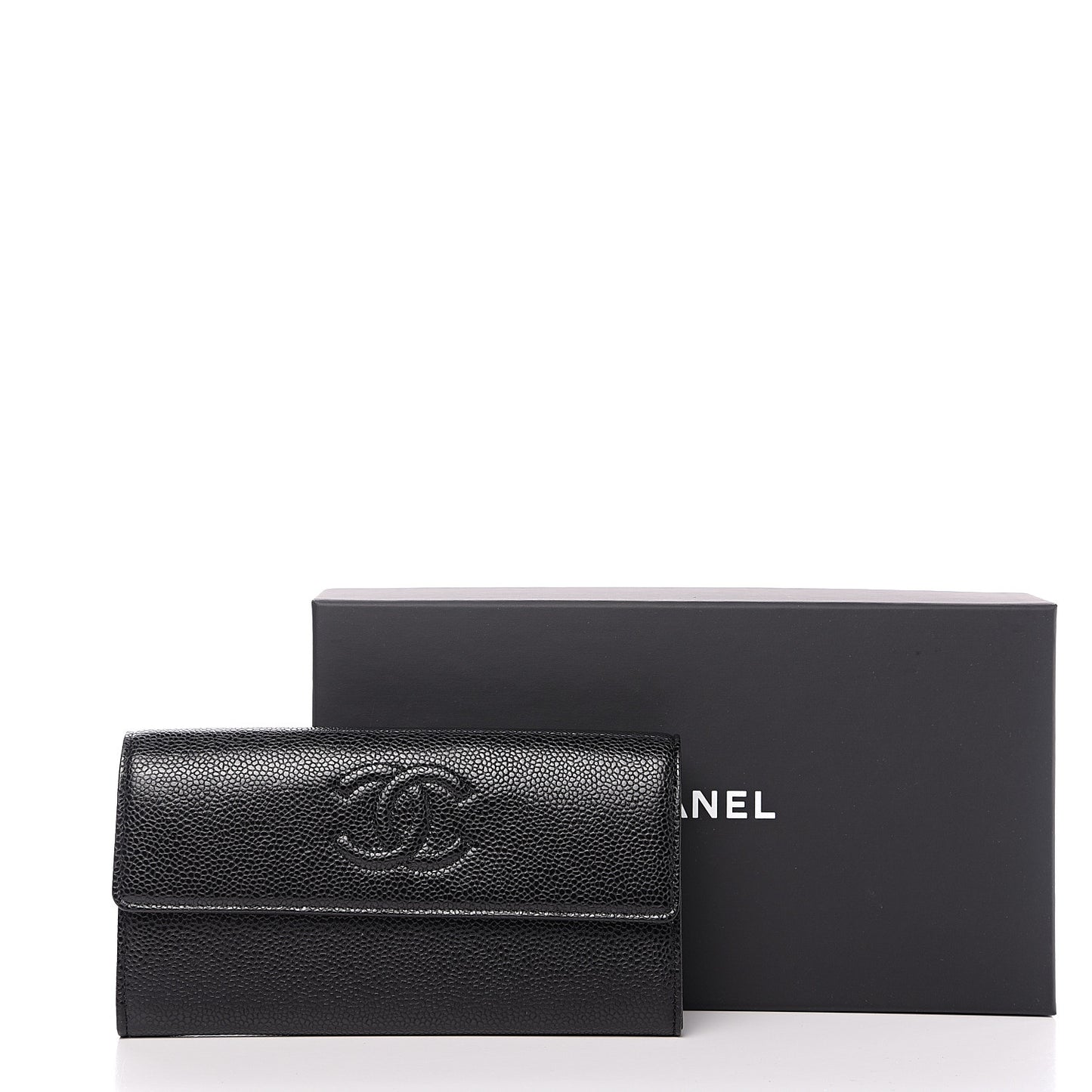 Caviar Timeless CC Large Flap Wallet Black