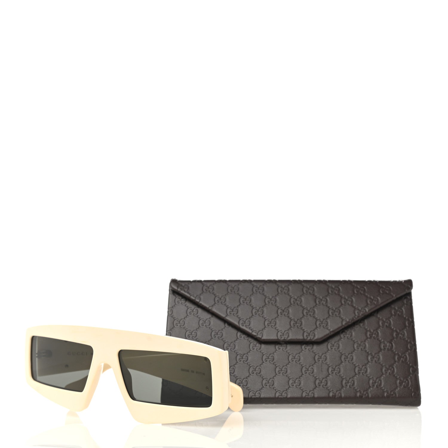 Gucci Acetate Shield Sunglasses GG0358S White 9 of 9