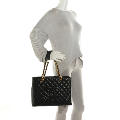 Chanel Caviar Quilted Grand Shopping Tote GST Black 2 of 7