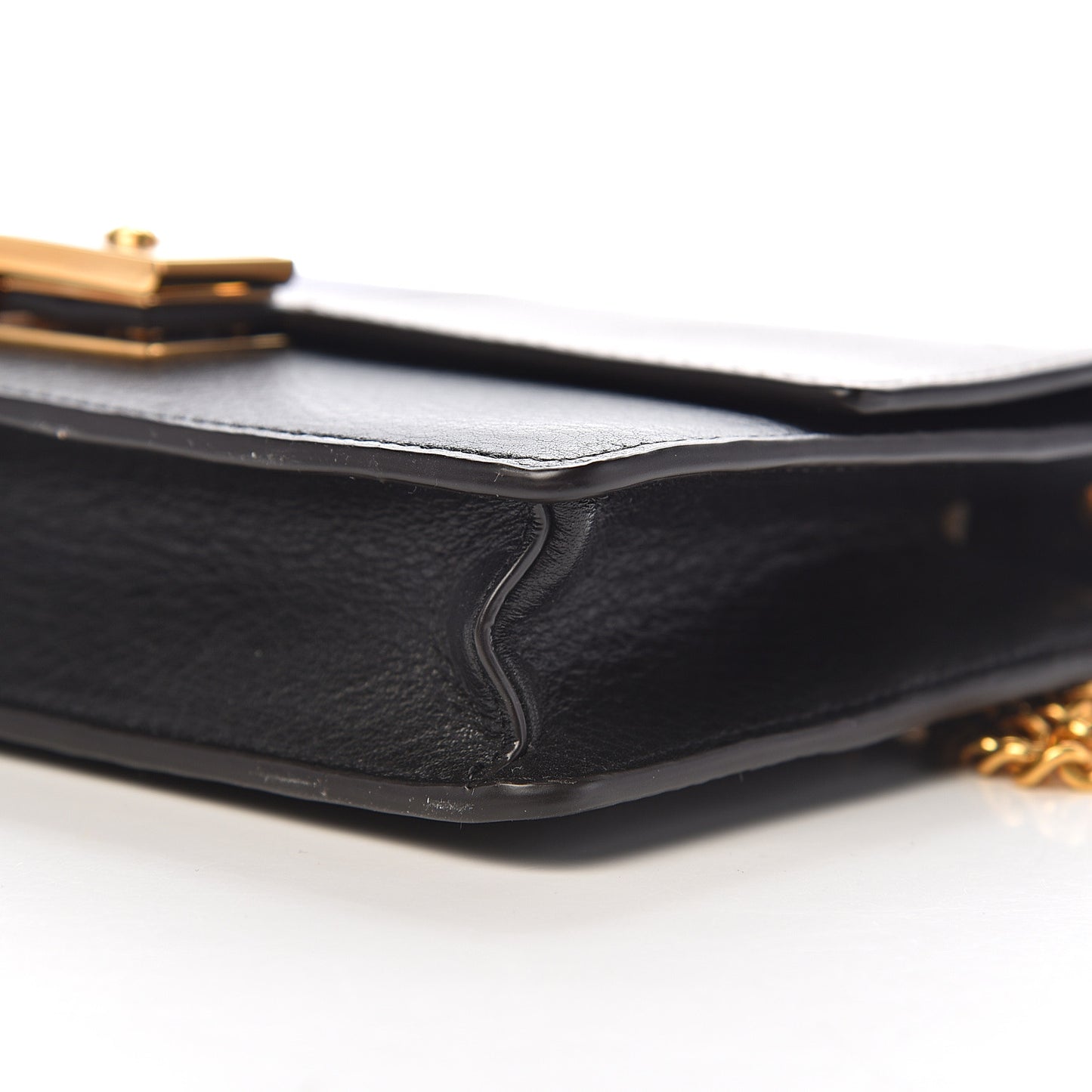 Smooth Calfskin Cheyne Clutch Indigo Clay Black