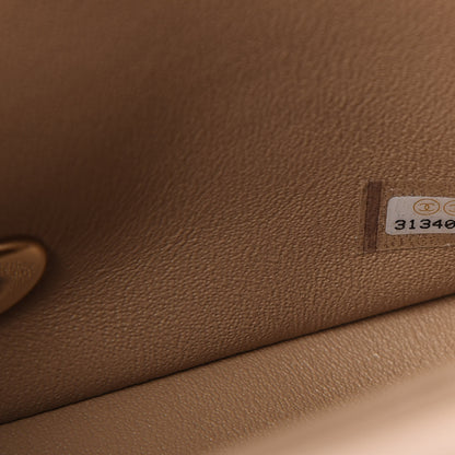Chanel Lambskin Quilted Mini Square Flap Dark Beige 9 of 11
