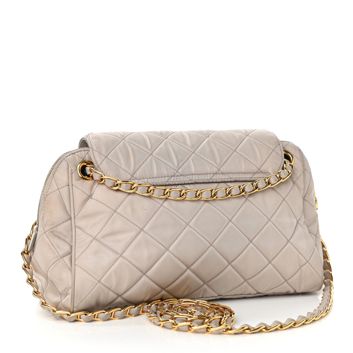 Nylon Tessuto Impuntu Quilted Flap Pomice
