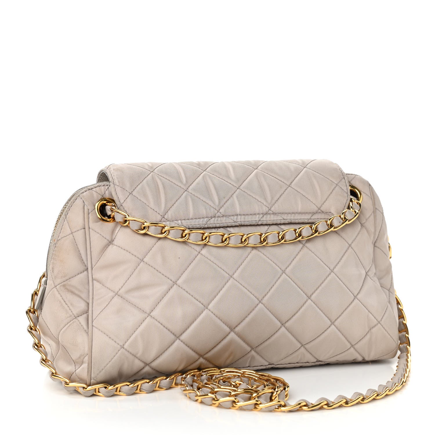 Prada Nylon Tessuto Impuntu Quilted Flap Pomice 3 of 15