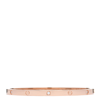 Cartier 18K Pink Gold 6 Diamond Small LOVE Bracelet 16 1 of 7