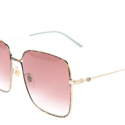 Gucci Metal Square Frame Sunglasses GG0443S Gold Pink 6 of 8