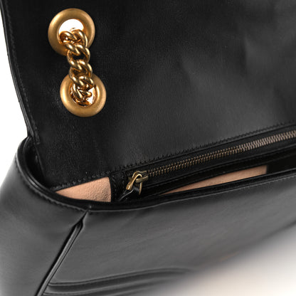 Gucci Calfskin Matelasse Large GG Marmont Shoulder Bag Black 12 of 13