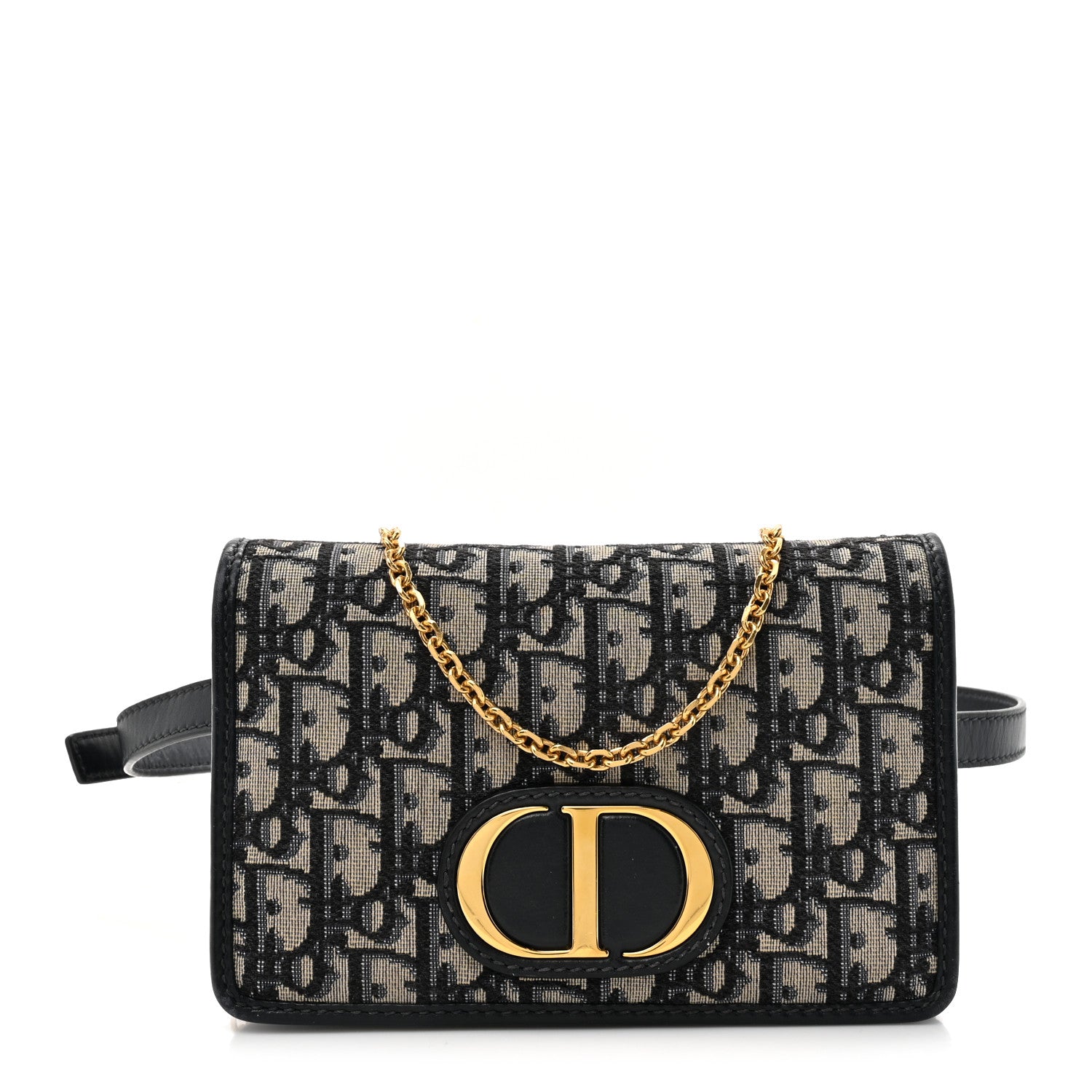 Christian Dior Oblique 30 Montaigne 2-In-1 Pouch Blue 1 of 16