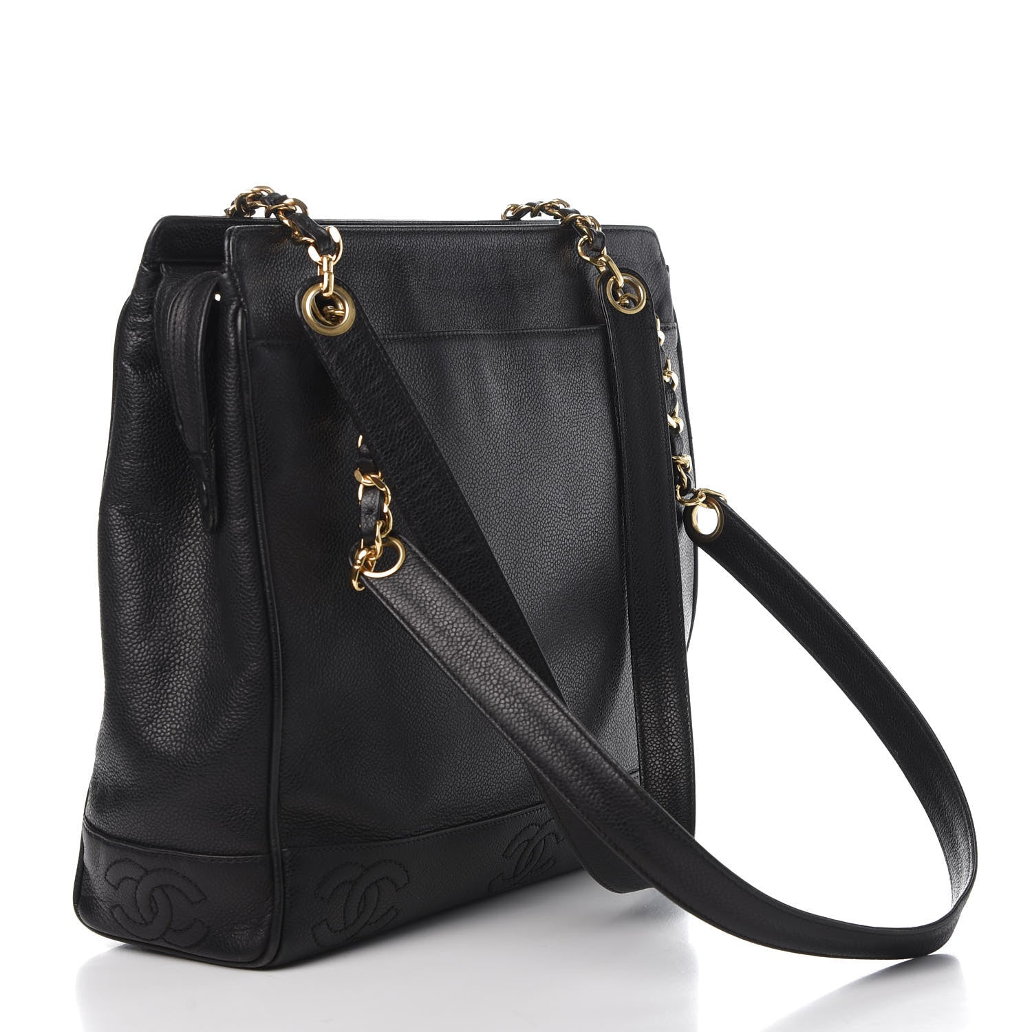 Chanel Caviar CC Shoulder Bag Black 3 of 10