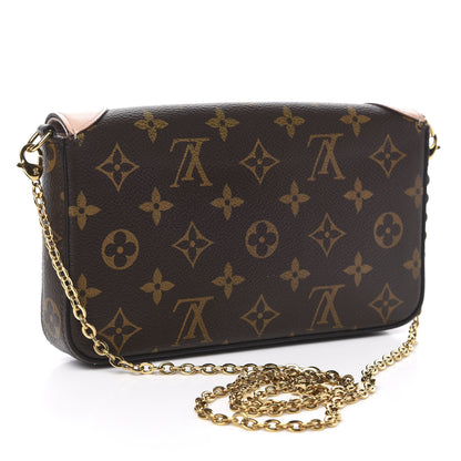 Louis Vuitton Monogram Valentine Dog Pochette Felicie Chain Wallet 3 of 13