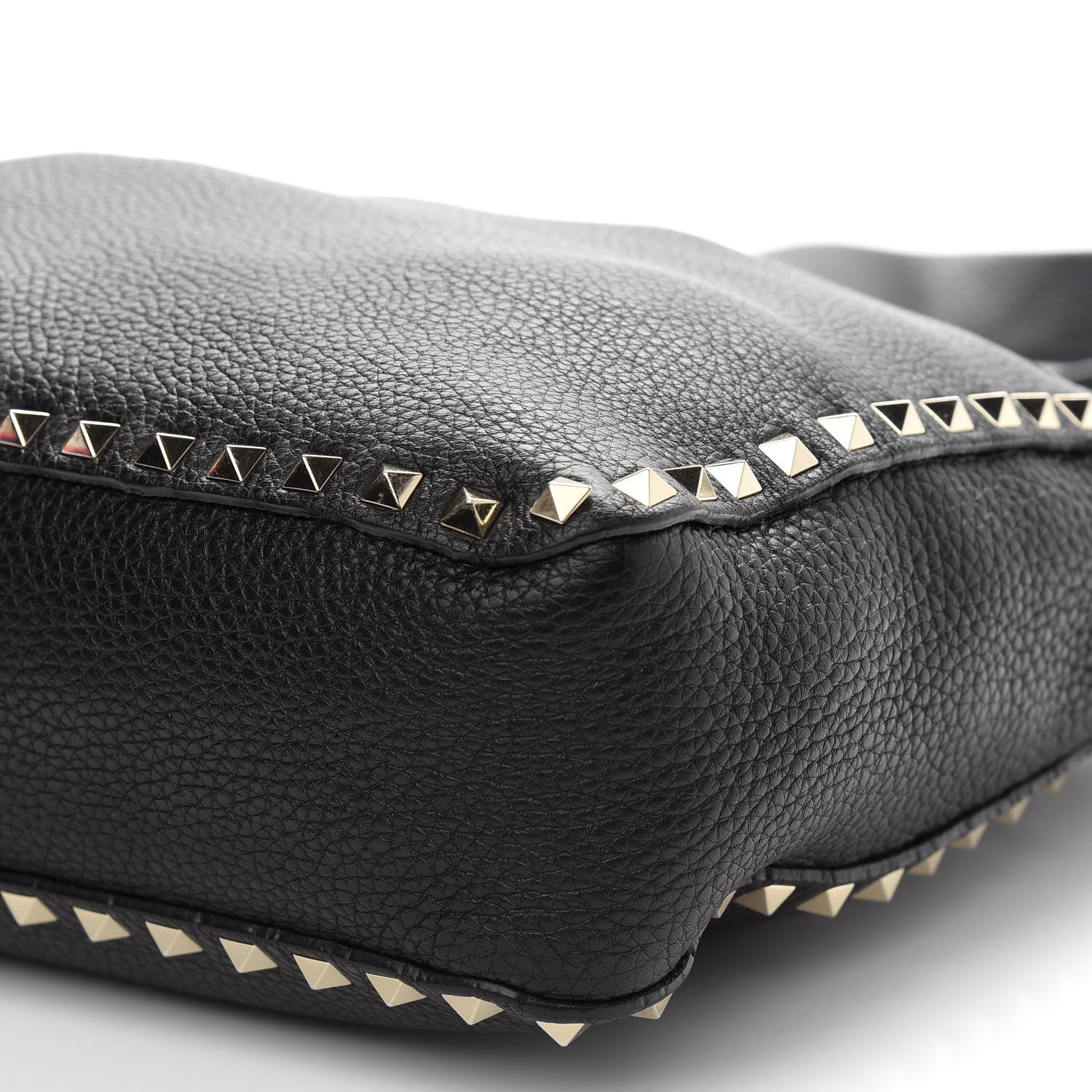 Valentino Garavani Pebbled Calfskin Small Rockstud Flip-Lock Messenger Bag Black 8 of 8