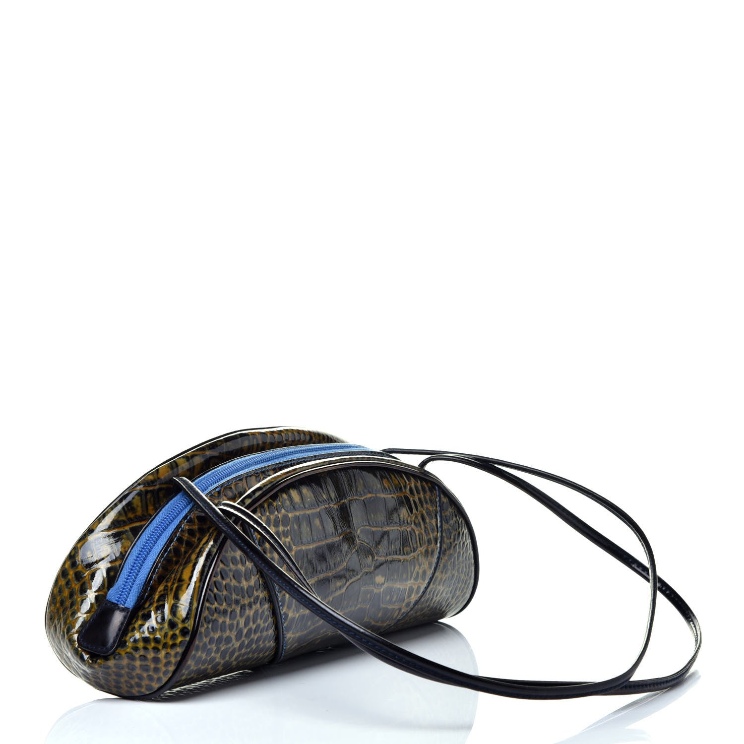 Christian Dior Patent Crocodile Embossed Baguette Multicolor 3 of 10