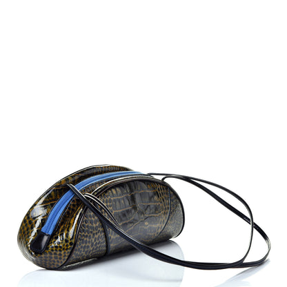 Christian Dior Patent Crocodile Embossed Baguette Multicolor 3 of 10