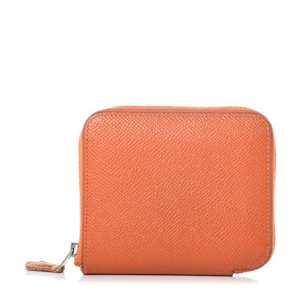 Hermes Epsom Silk'in Compact Wallet Orange 1 of 10
