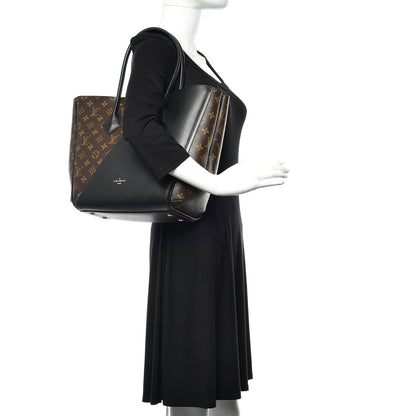 Louis Vuitton Calfskin Monogram Kimono Tote Black 2 of 12