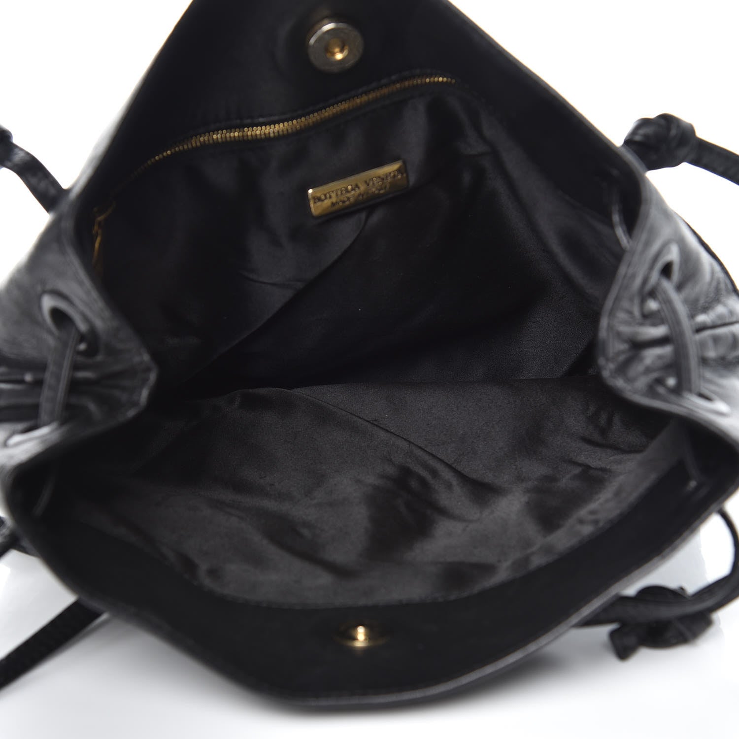 Bottega Veneta Nappa Intrecciato Drawstring Bucket Bag Black 5 of 11
