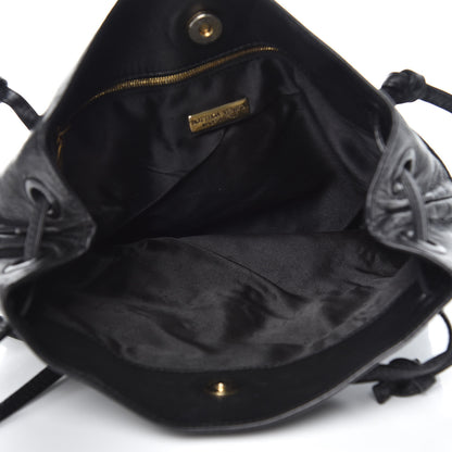 Bottega Veneta Nappa Intrecciato Drawstring Bucket Bag Black 5 of 11