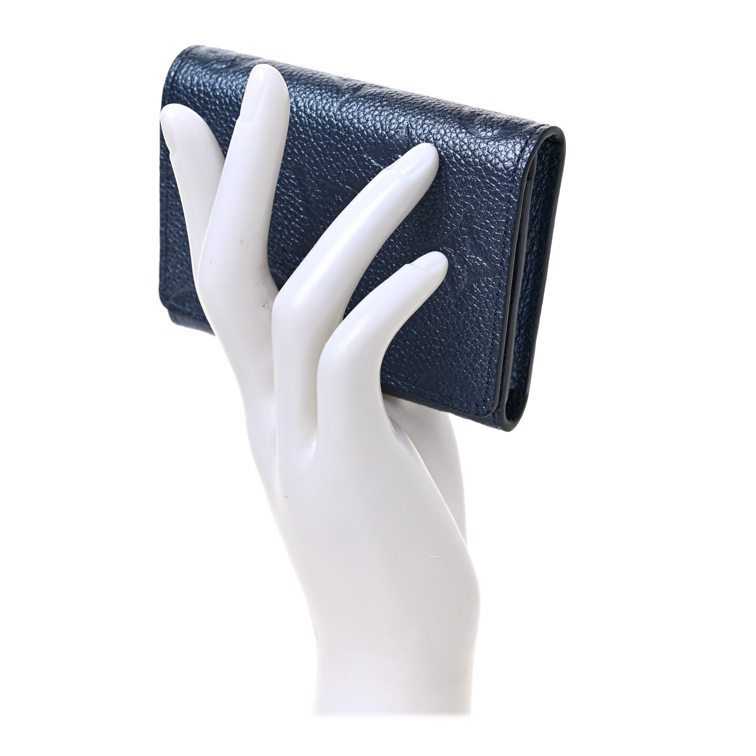 Louis Vuitton Metallic Monogram Business Card Holder Navy Nacre 2 of 6