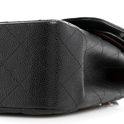 Chanel Caviar Quilted Jumbo Double Flap Black 10 of 12