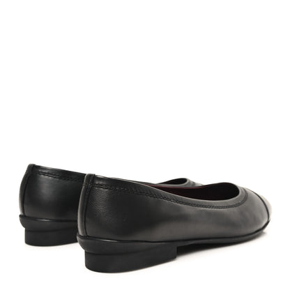 Chanel Lambskin Cap Toe CC Uniform Ballerina Flats 39 Black 5 of 10