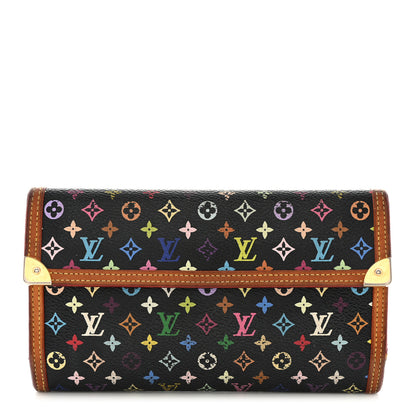 Louis Vuitton Monogram Multicolor Porte Tresor International Wallet Black 1 of 16