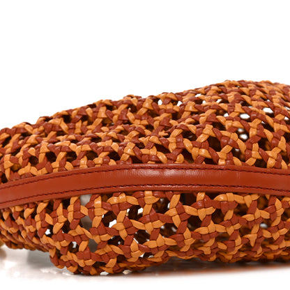 Chloe Lambskin Braided Toucan Small Bracelet Hobo Bag Crimson Orange 10 of 11