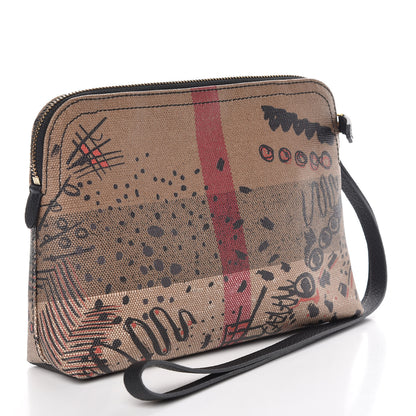 Burberry Coated Canvas Check Large Doodle Pouch 3 of 11