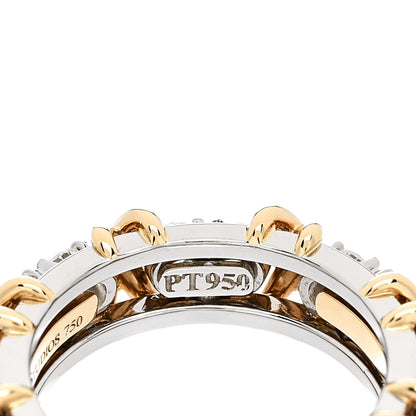Tiffany Platinum 18K Yellow Gold Diamond Schlumberger Sixteen Stone Ring 52 6 6 of 6