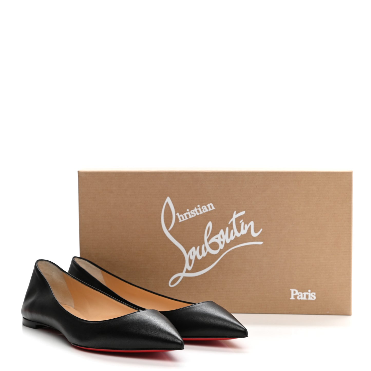 Shiny Nappa Ballalla Flats 40 Black