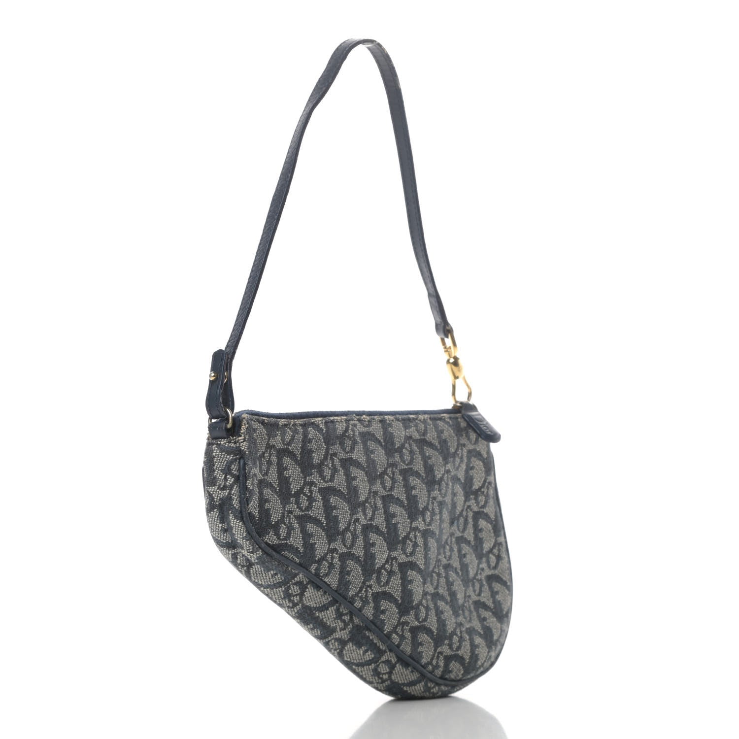 Christian Dior Monogram Mini Saddle Pochette Navy 2 of 6