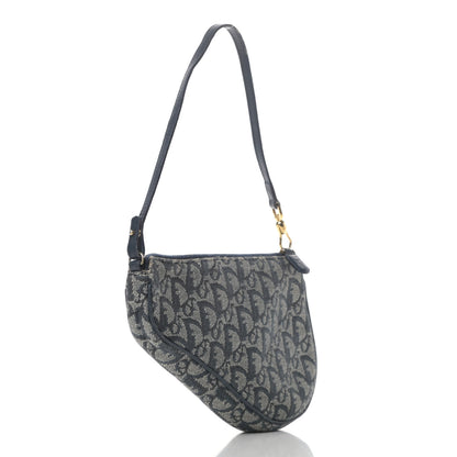 Christian Dior Monogram Mini Saddle Pochette Navy 2 of 6