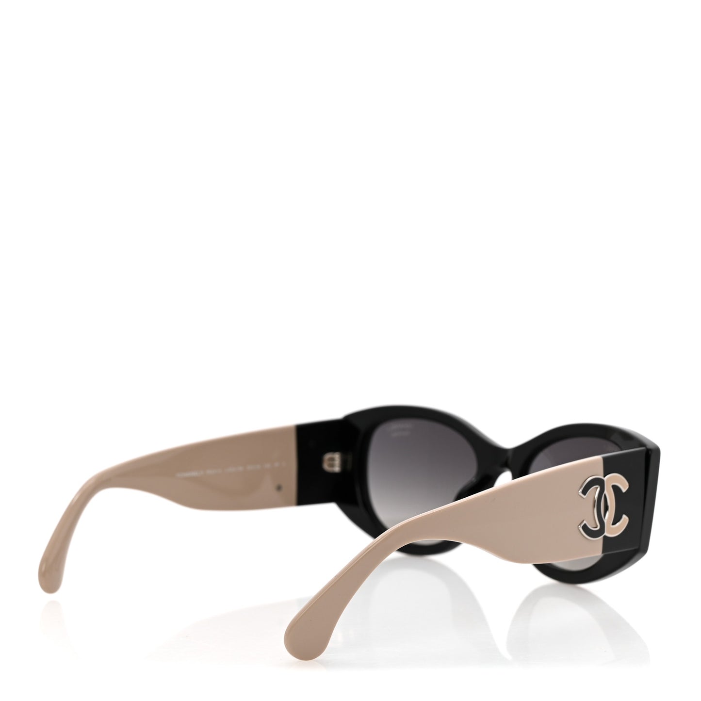 Acetate Polarized Rectangle Sunglasses 5524-A Black Beige