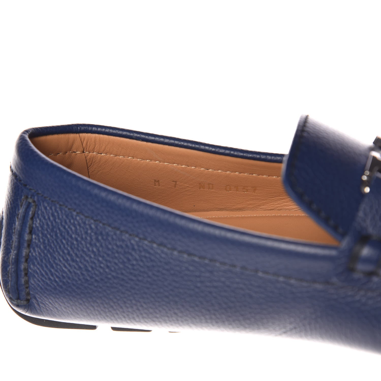 Louis Vuitton Calfskin Mens Monte Carlo Car Shoe Moccasin Loafers 7 Blue 9 of 9
