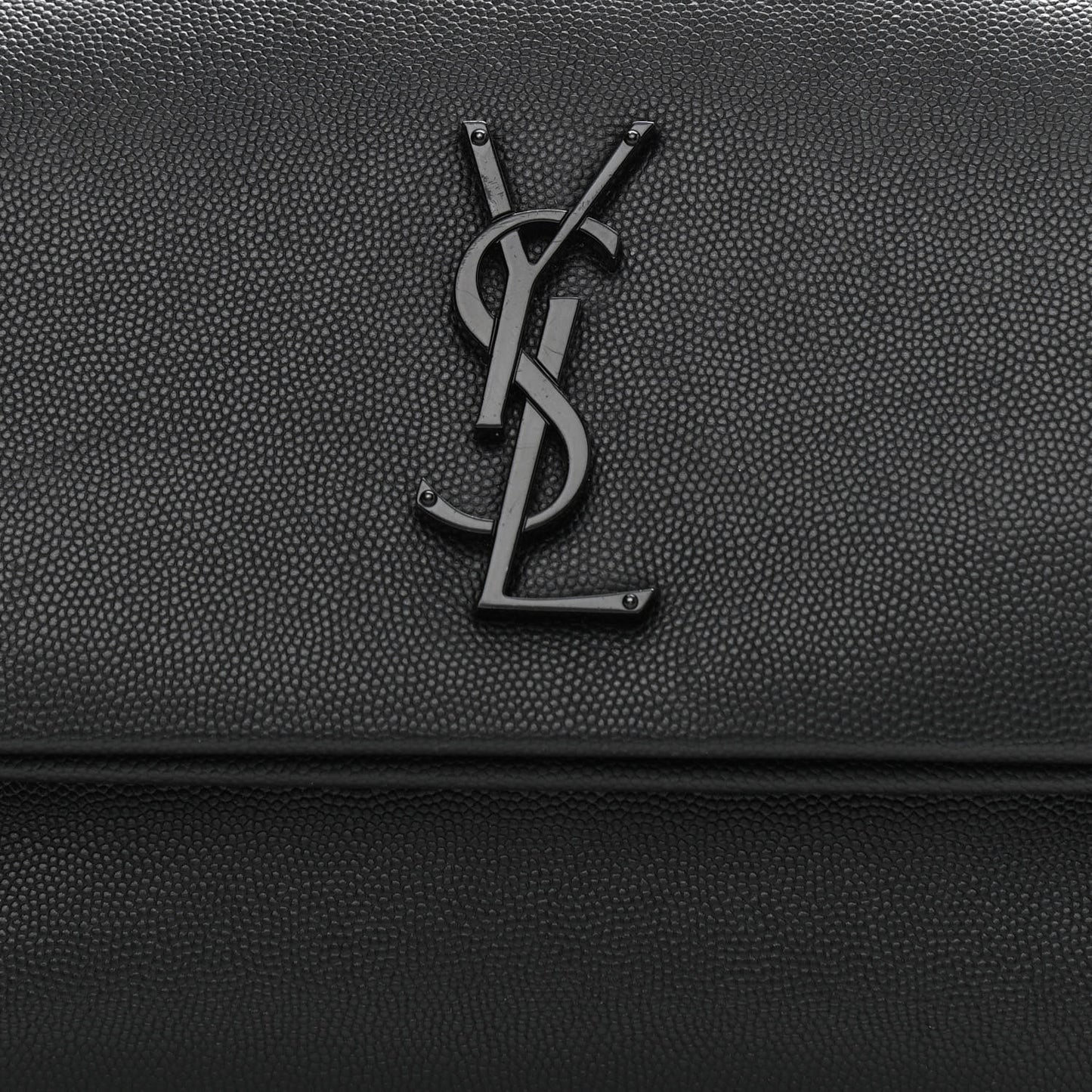 Grain De Poudre Medium West Hollywood Monogram Fold-Over Black