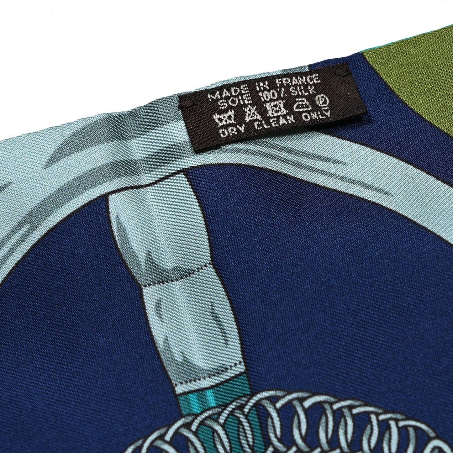 Silk Eperon D'Or Remix Maxi Twilly Vert Bleu Gris