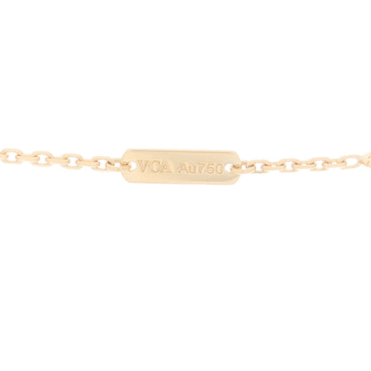 Van Cleef & Arpels 18K Yellow Gold Mother of Pearl Vintage Alhambra Pendant Necklace 3 of 5