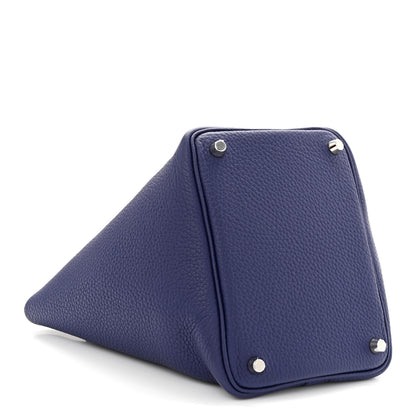 Hermes Taurillon Clemence Picotin Lock 18 PM Bleu Encre 4 of 11