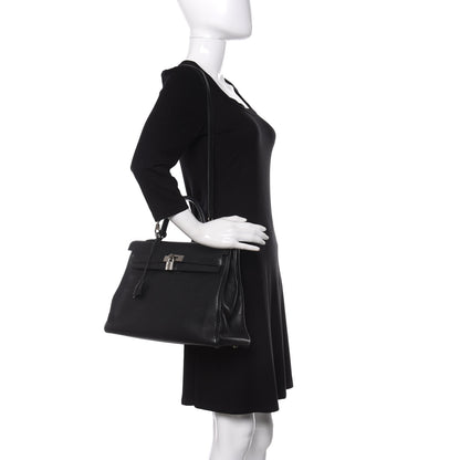 Hermes Taurillon Clemence Kelly Retourne 35 Black 2 of 12