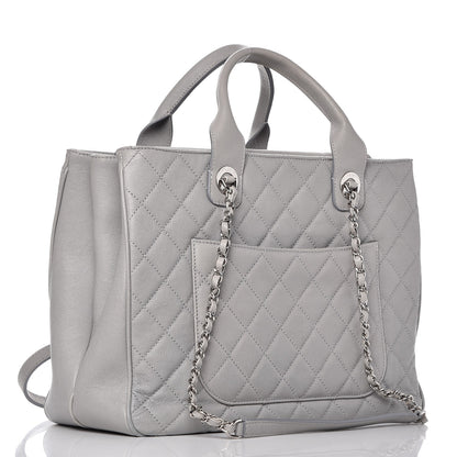 Chanel Caviar Quilted Large Urban Companion Top Handle Shopping Tote Grey 3 of 11