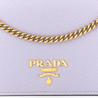 Prada Saffiano Metal Mini Crossbody Bag Glicine 10 of 11