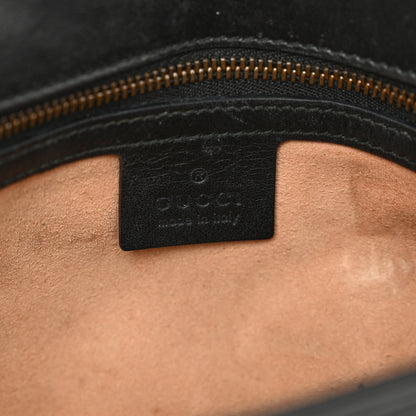 Gucci Calfskin Matelasse Small GG Marmont Shoulder Bag Black 6 of 13