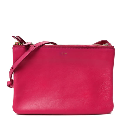 Celine Lambskin Small Trio Crossbody Bag Fuchsia 1 of 9