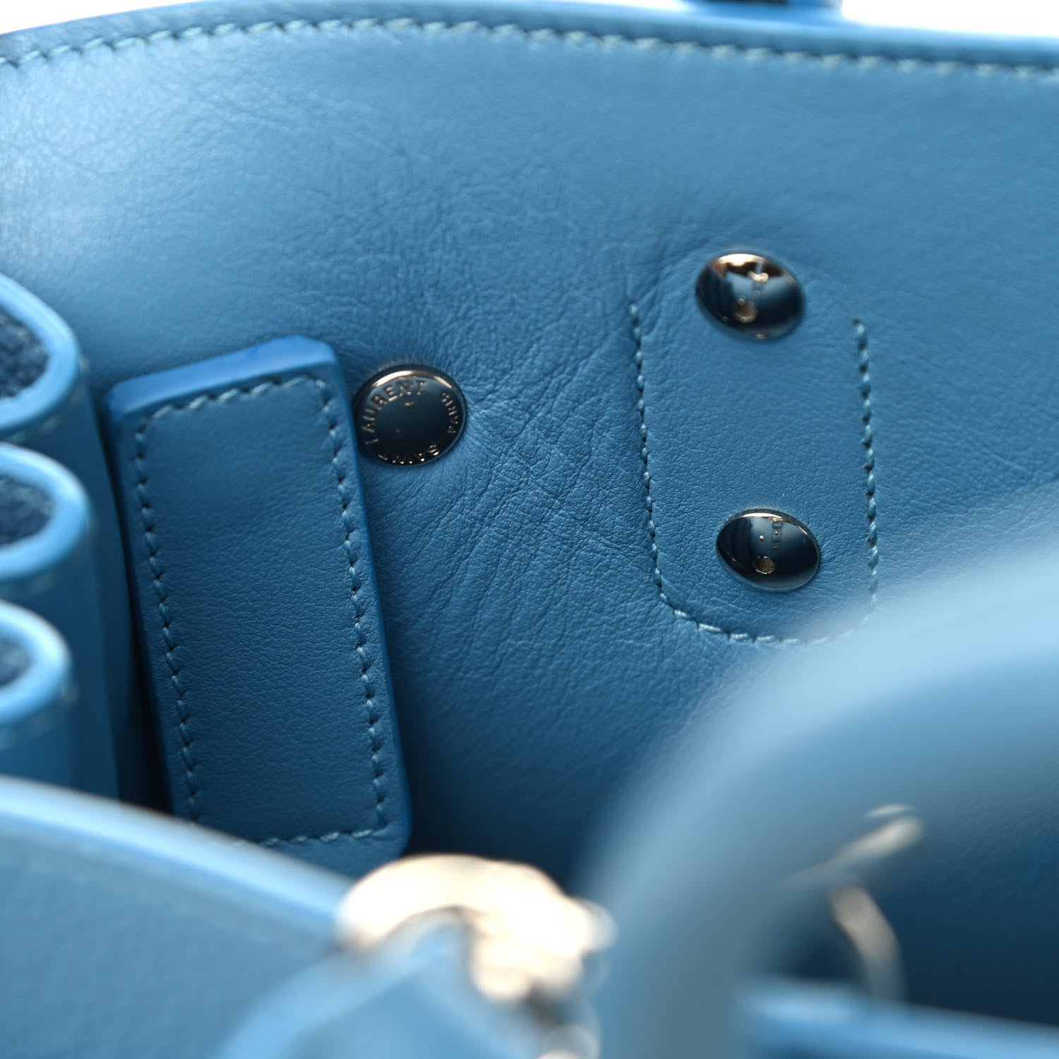 Saint Laurent Grained Calfskin Nano Sac De Jour Blue Clair 8 of 16
