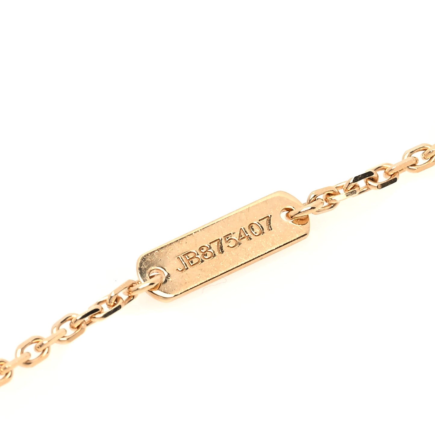 18K Yellow Gold Mother of Pearl Vintage Alhambra Pendant Necklace