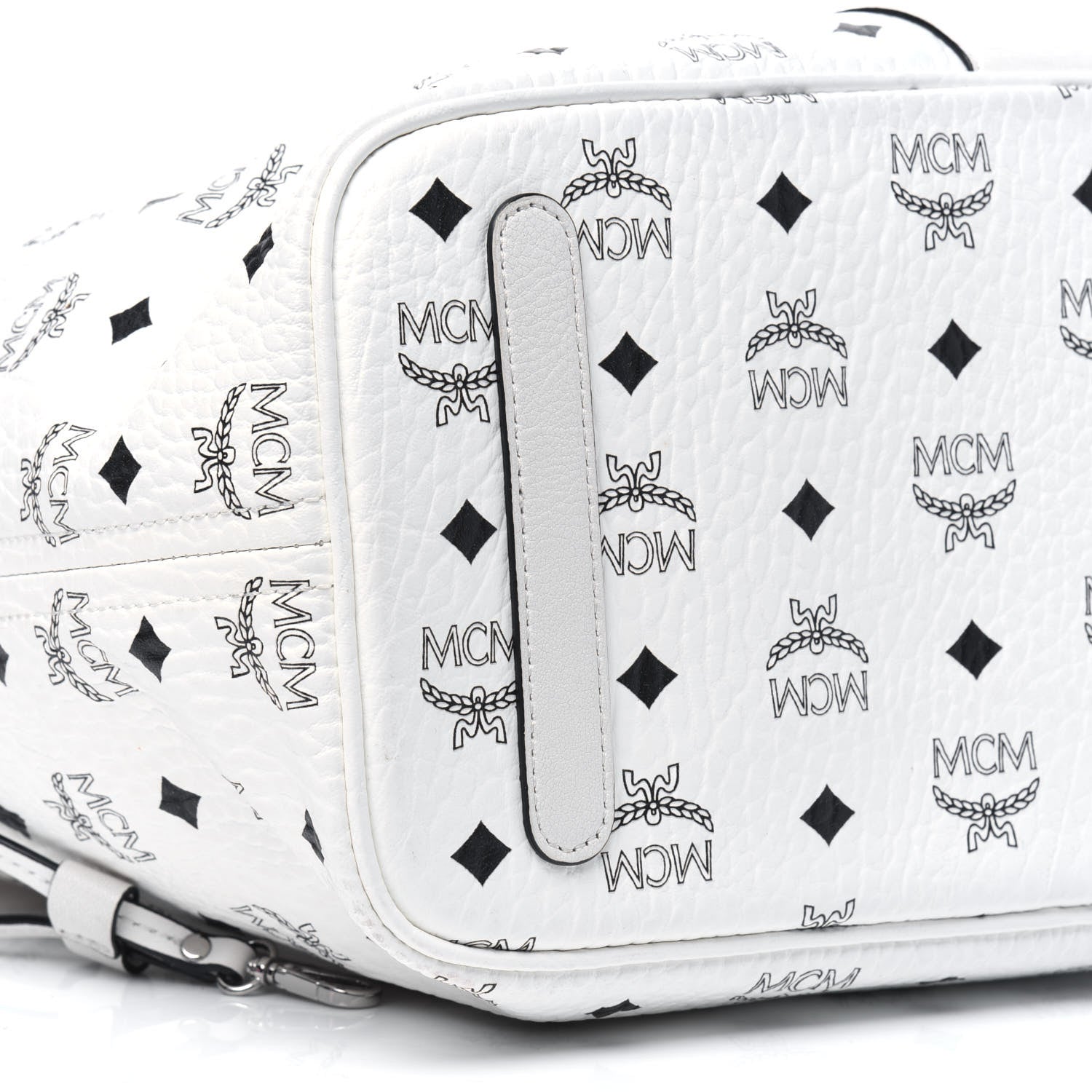 MCM Visetos Medium Liz Reversible Shopper Tote White 14 of 19