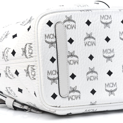MCM Visetos Medium Liz Reversible Shopper Tote White 14 of 19