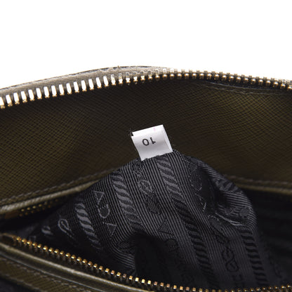 Prada Saffiano Lux Medium Promenade Tote Militare 8 of 17