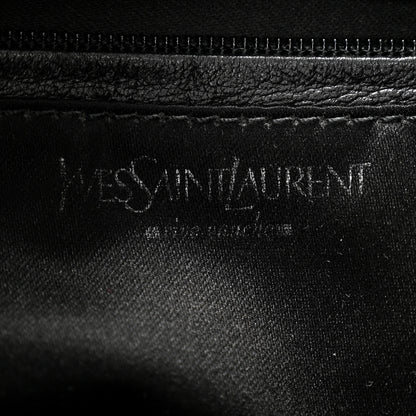 Saint Laurent Pleated Lambskin Horn Small Mombasa Hobo Black 6 of 10