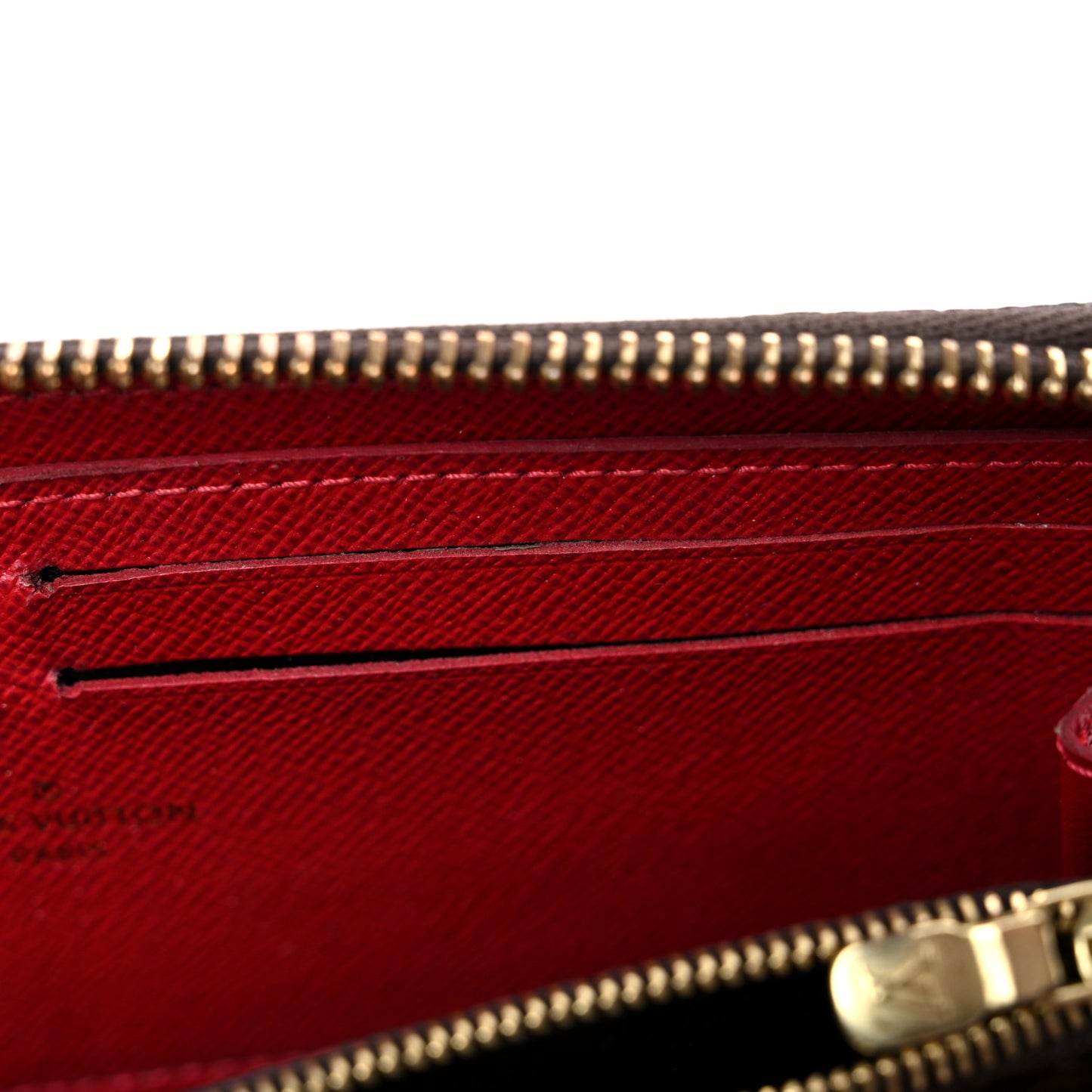 Damier Ebene Clemence Wallet Cherry