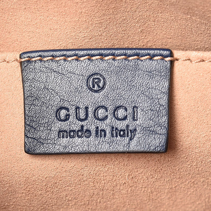 Gucci Calfskin Matelasse GucciGhost Small GG Marmont Chain Shoulder Bag Blue Agata Hibiscus Red 8 of 10