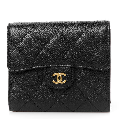 Chanel Caviar Quilted Compact Flap Wallet Black 1 of 11